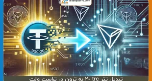 تبدیل تتر trc 20 به ترون در تراست ولت